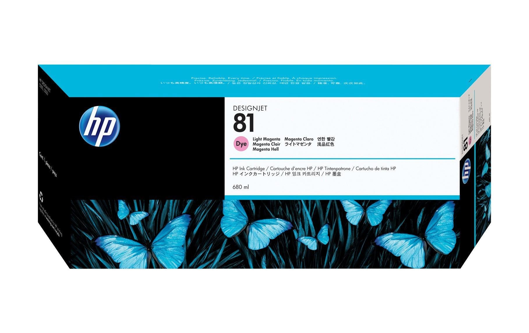 HP Tintenpatrone Nr. 81 (C4935A), Magenta, 680 ml, Original – für Designjet 5000 PS