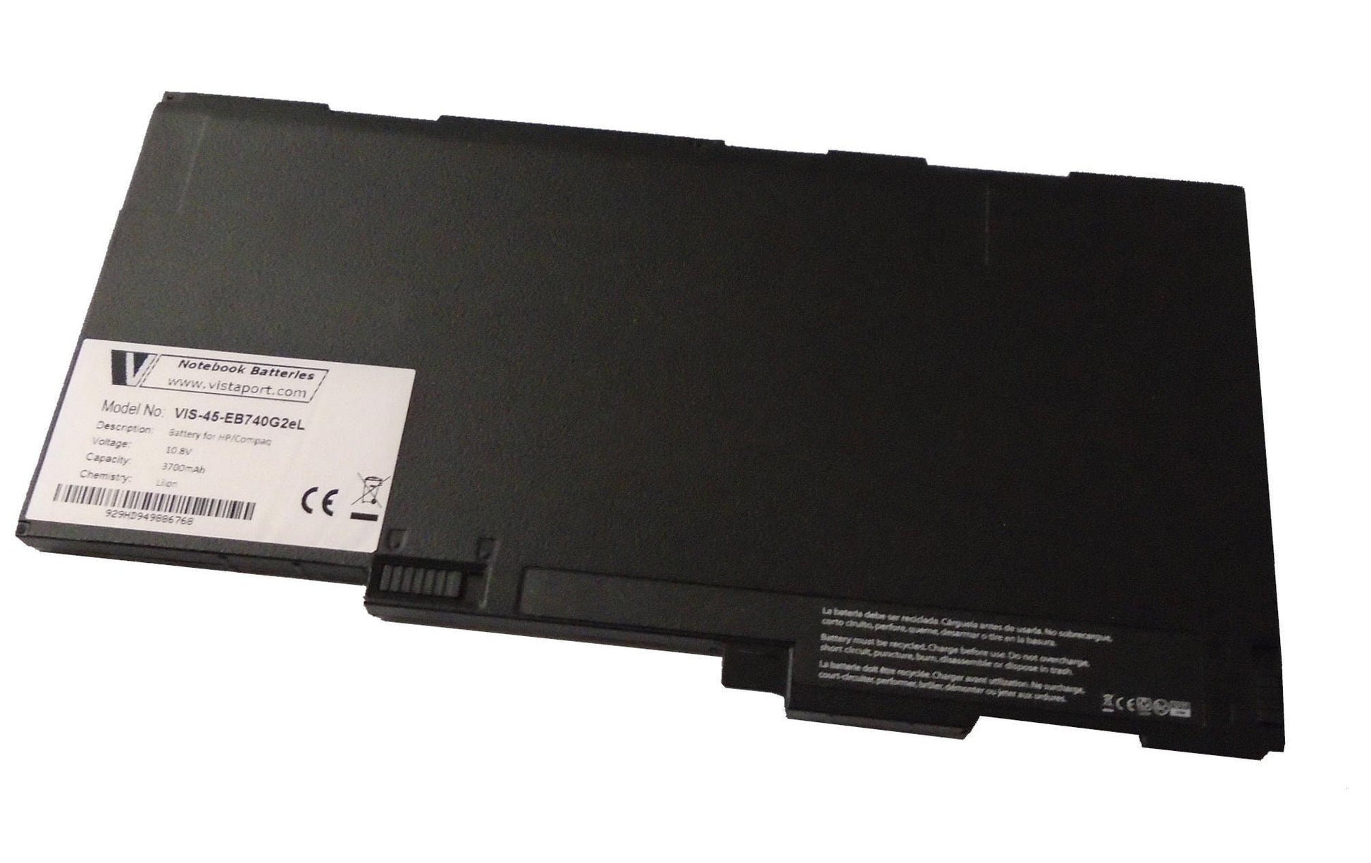 Vistaport Notebook-Akku – für HP EliteBook 740–755 G2, ZBook 14/15U G2 – 40 Wh, 10,8 V (3 Zellen)