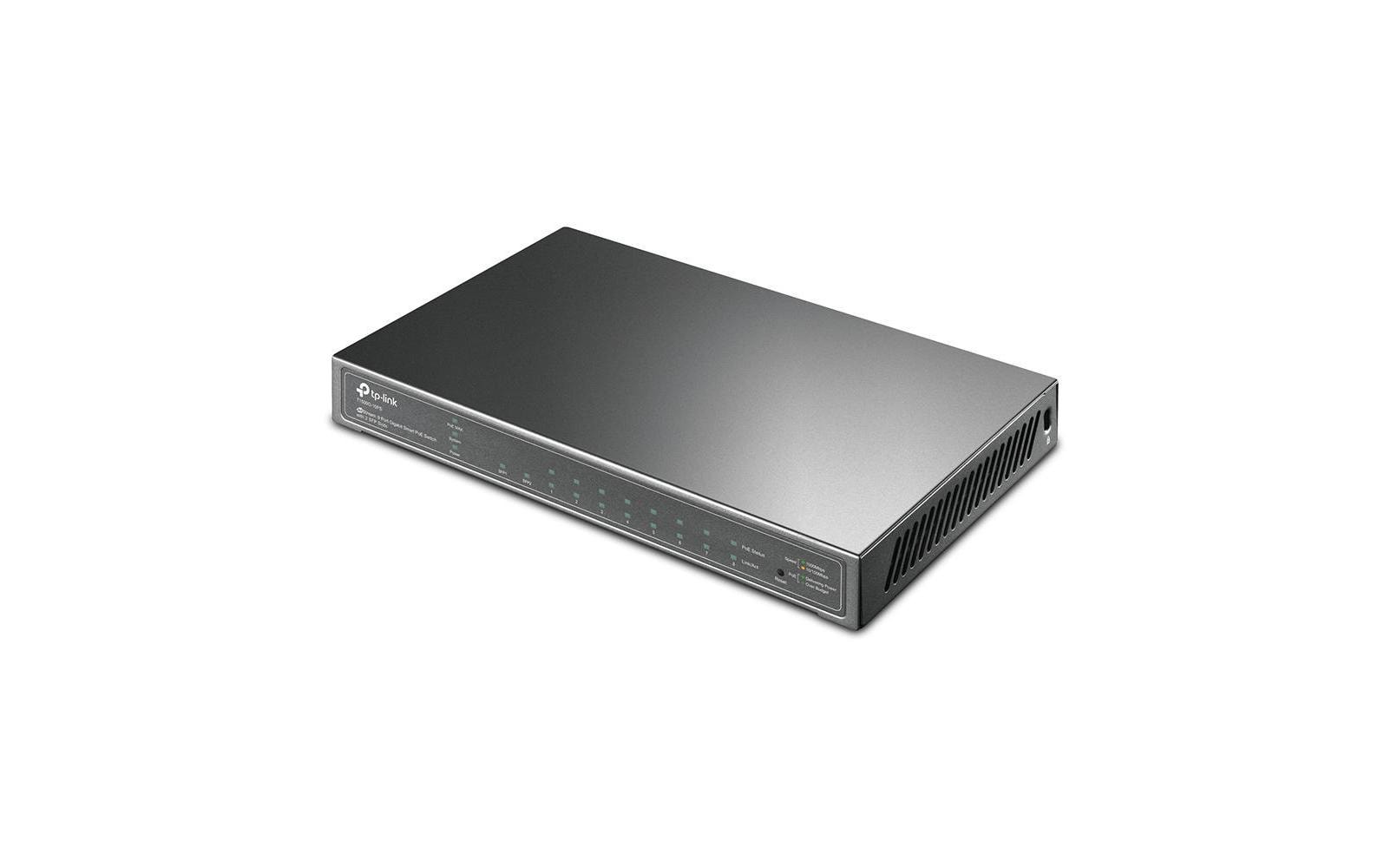 TP-Link SG2210P – Managed Switch – 8×GbE, 2×SFP, L2/L2+, PoE+ 53 W