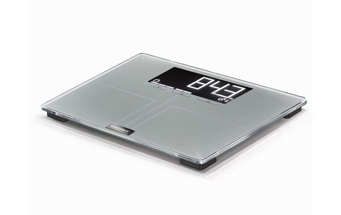Soehnle Digitale Personenwaage Shape Sense 200 – Bluetooth 4.0, App-kompatibel – 200 kg – Grau