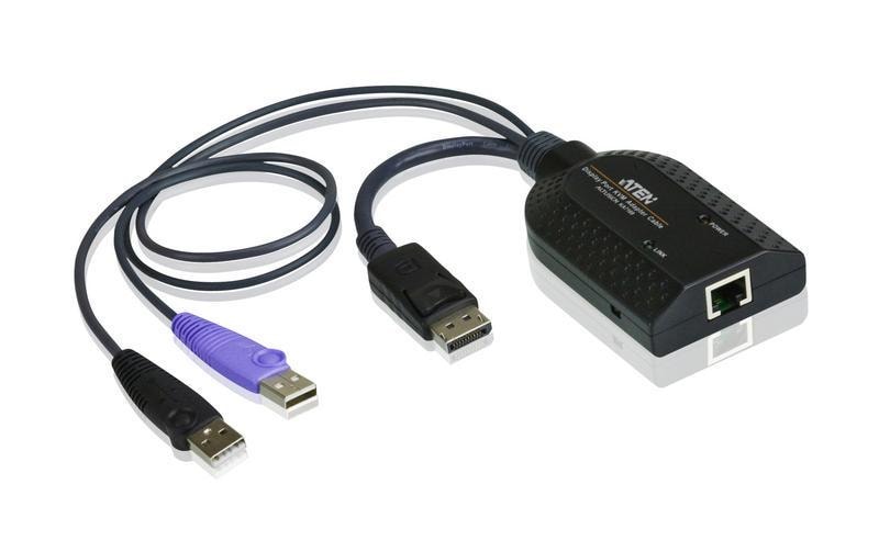 ATEN KA7169 KVM-Adapterkabel DisplayPort zu USB – 2× USB 2.0, 0,2 m – Schwarz