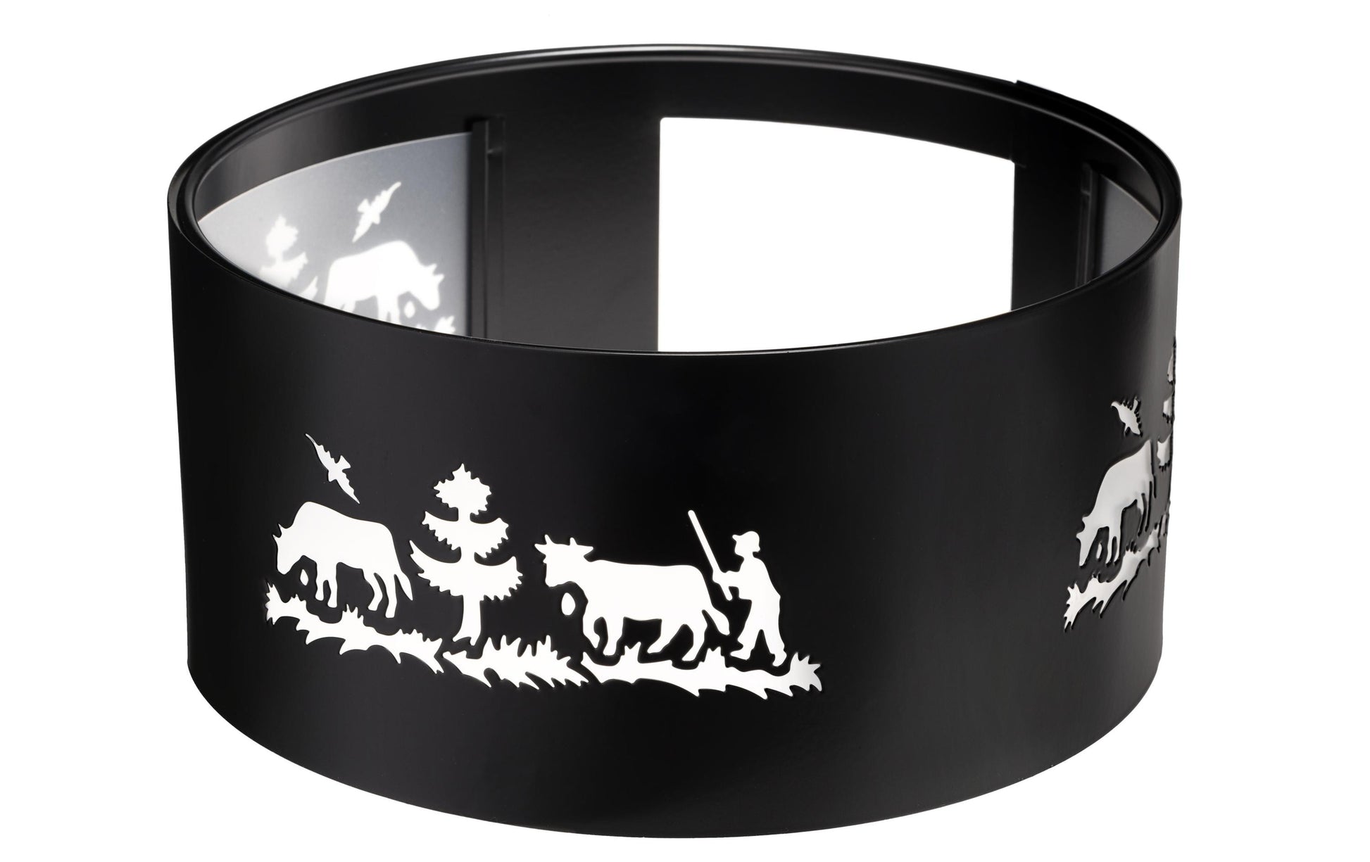 Heidi Cheese Line Rechaud-Windschutz Alpes – Ø 25,8 cm, für alle Rechauds bis Ø 25,8 cm, Metall, schwarz