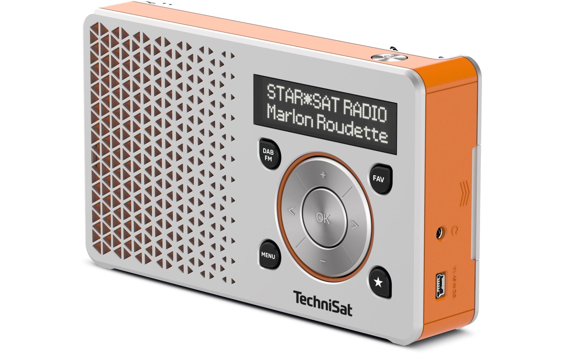 TechniSat DigitRadio 1 – DAB+/UKW-Tischradio – Orange