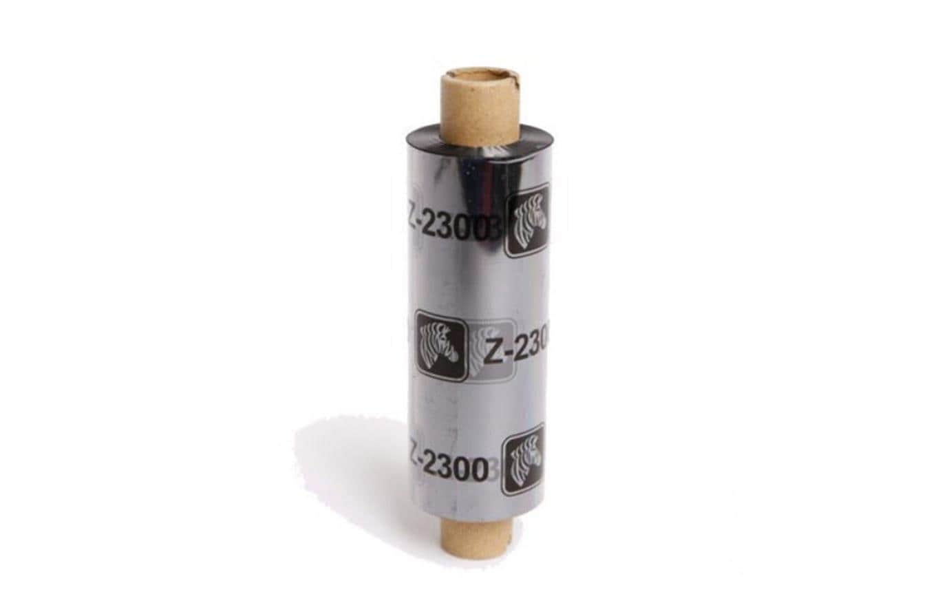 Zebra Wachs Thermotransferband 110 mm × 300 m, Kern 1", schwarz, für S4M, Z4Mplus, Z6Mplus und andere, 12 Stk