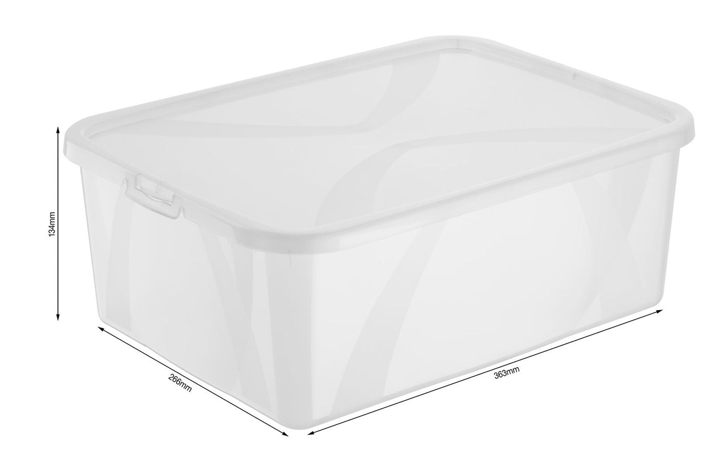 Rotho Aufbewahrungsbox – Polypropylen (PP), transparent, 26,5 × 14 × 36,5 cm – 3er-Pack