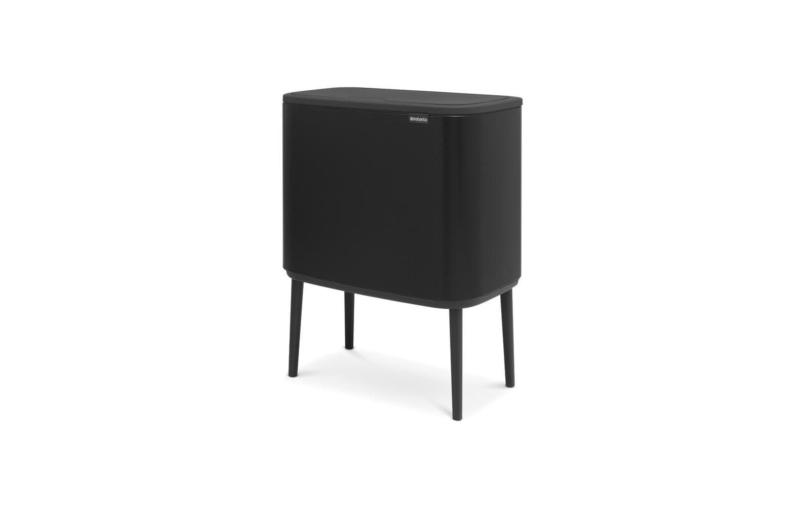 Brabantia Bo Touch Bin Papierkorb – 36 l – Kunststoff, Schwarz – B × H × T 540 × 680 × 315 mm