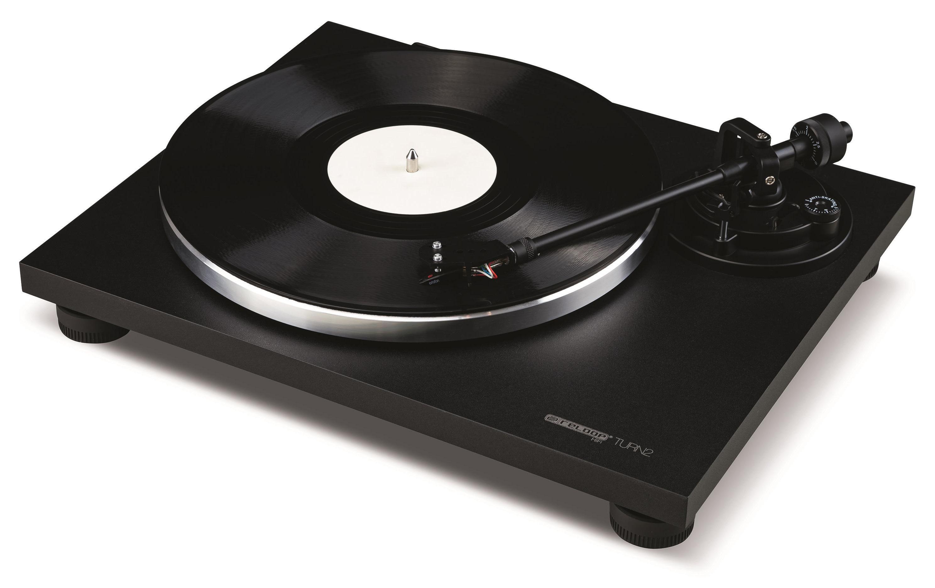 Reloop HiFi Turn2 – Plattenspieler – Riemenantrieb, Ortofon OM10, 33⅓ U/min – Schwarz
