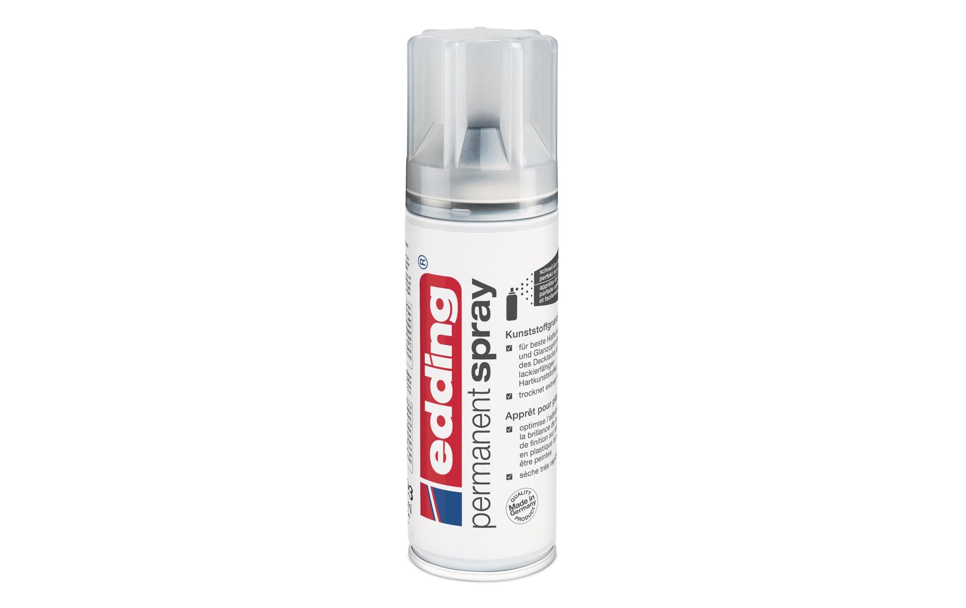Edding Hartkunststoffgrundierung – transparent, 200 ml, für Hartkunststoffe (z. B. PUR, PS, ABS)
