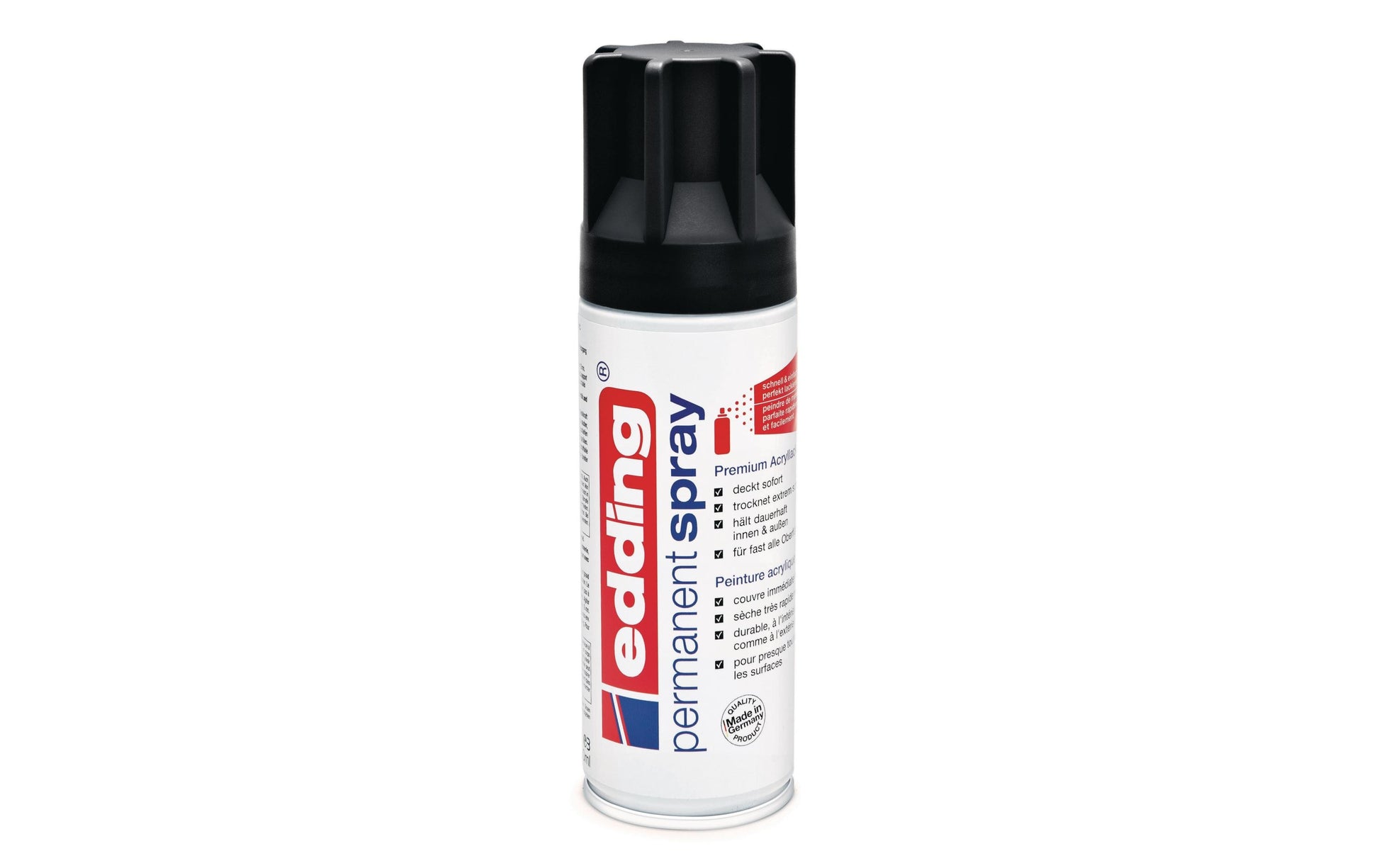 Edding Farbspray – Tiefschwarz, Seidenmatt, 200 ml