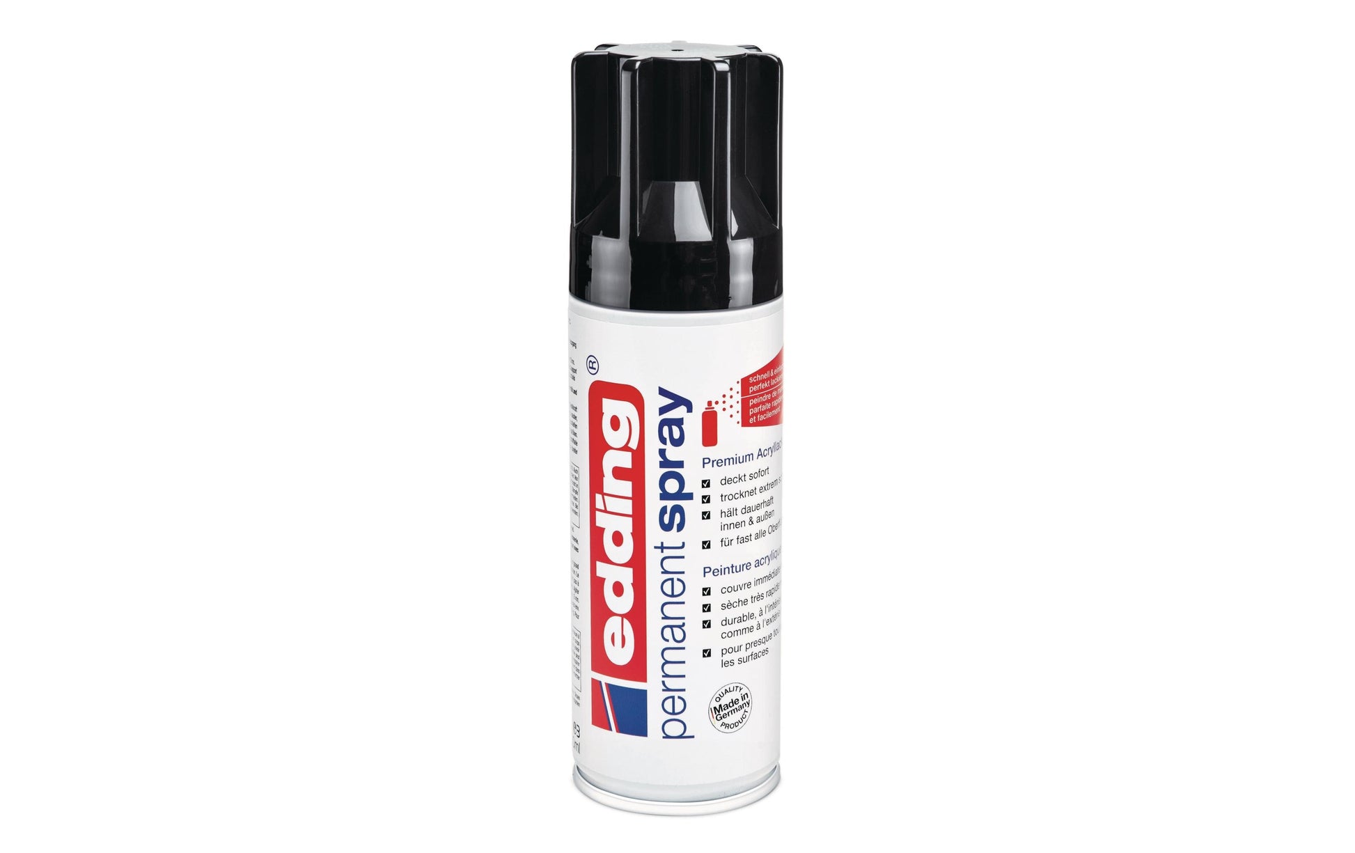 Edding Farbspray – tiefschwarz, glänzend, 200 ml