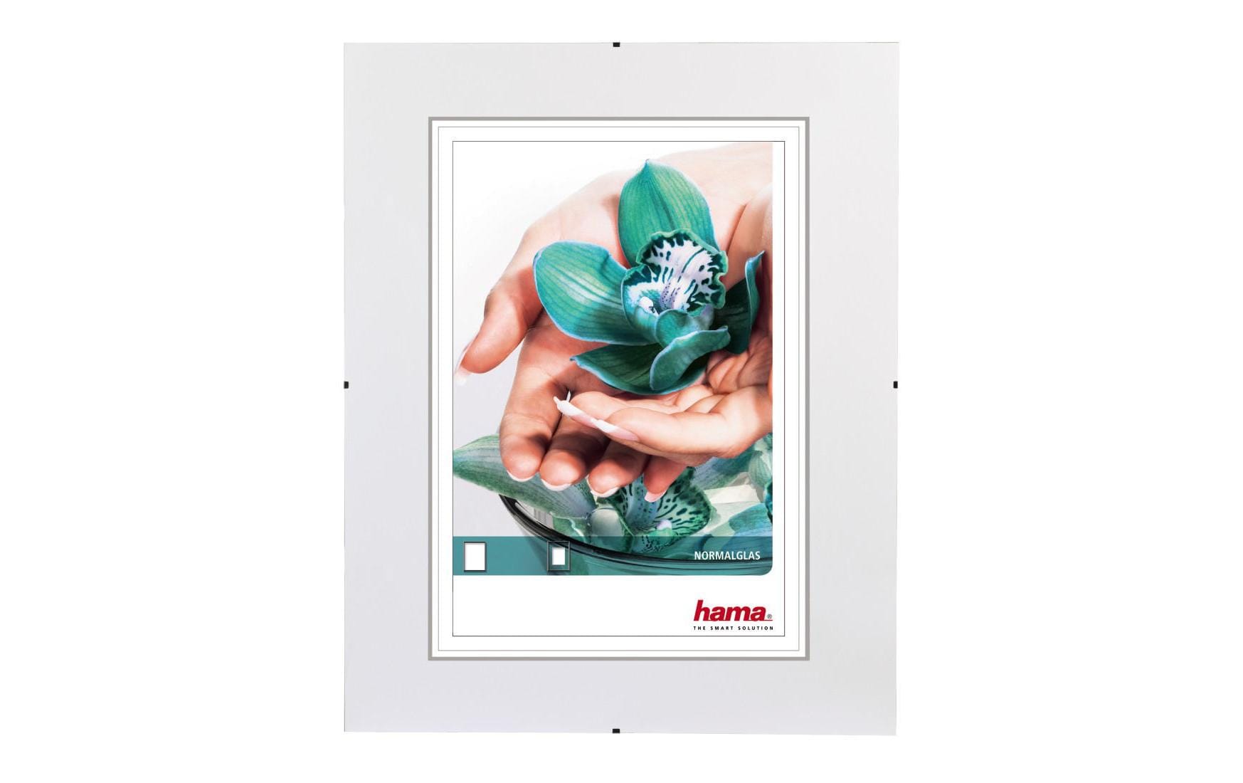 Hama Clip-Fix Bilderrahmen – für 18 × 24 cm – Kunststoff, transparent
