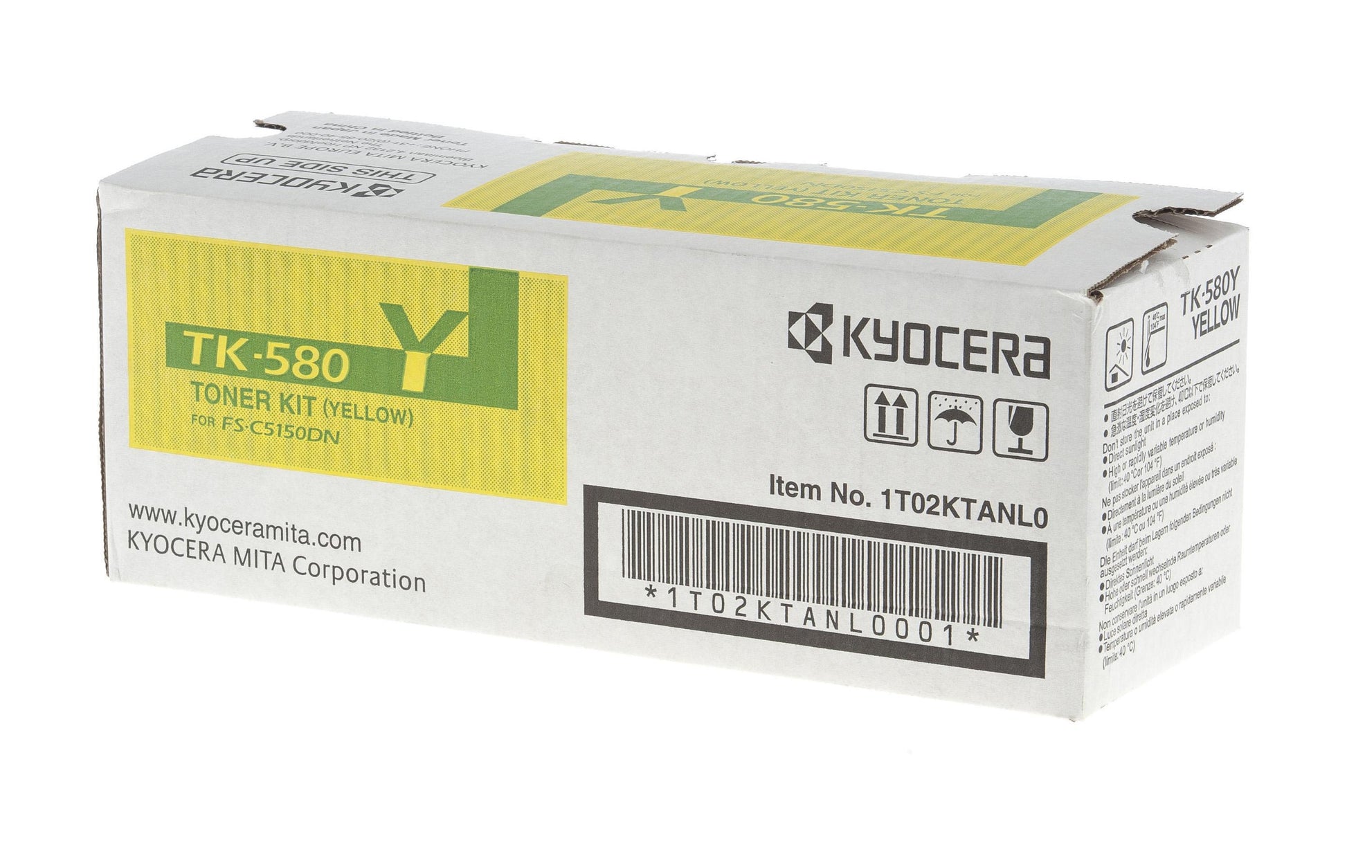Kyocera – Toner TK-580Y – Gelb, 2800 Seiten – für Farb-Laserdrucker/Multifunktionsgeräte