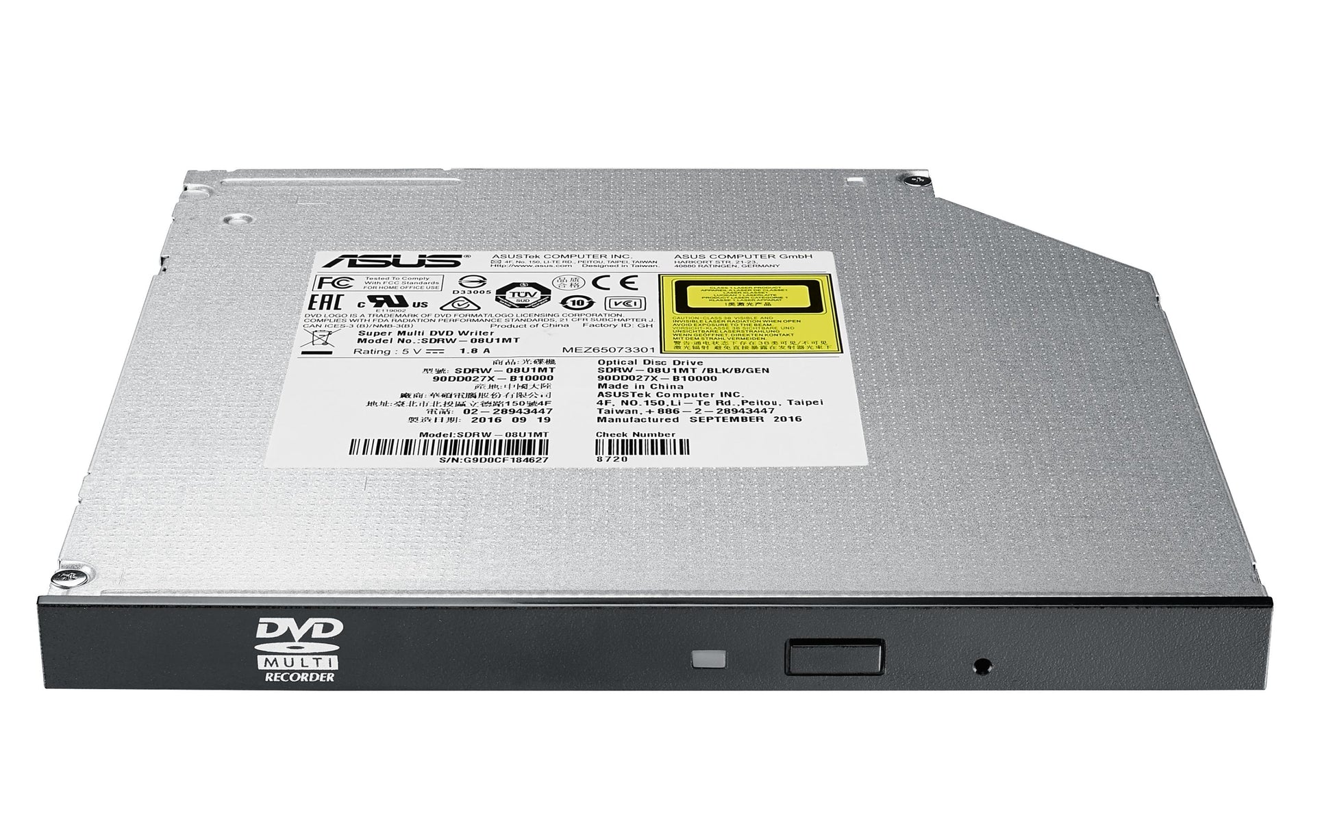 ASUS SDRW-08U1MT – Slimline SATA DVD-RW Laufwerk