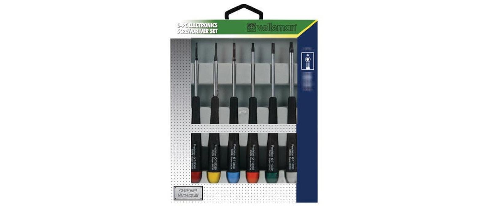 Velleman VTSET30 Präzisions-Schraubenzieher-Set – Torx T6–T15 – 6-teilig