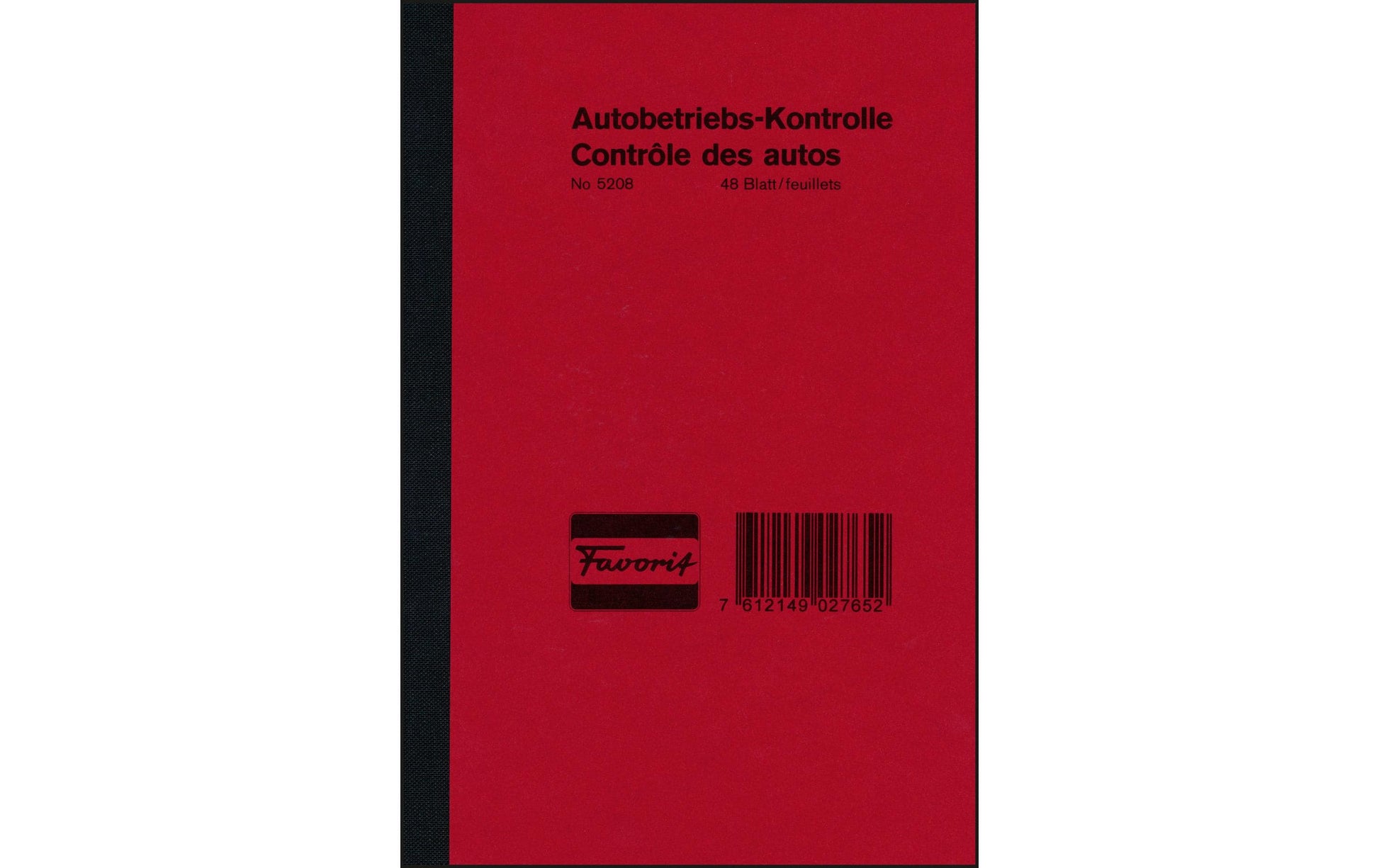Favorit Formularblock – Autobetriebs-Kontrolle, Französisch, 48 Blatt, 120 × 180 mm