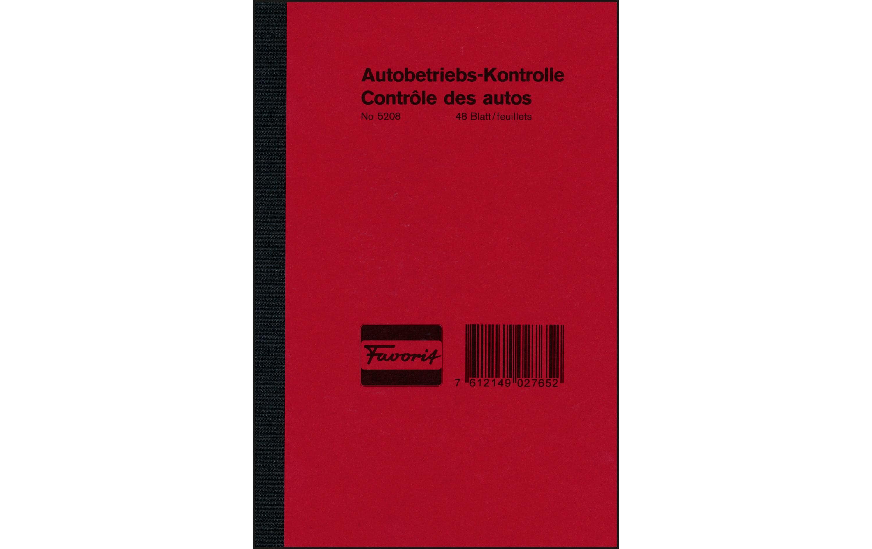 Favorit Formularblock – Autobetriebs-Kontrolle, Französisch, 48 Blatt, 120 × 180 mm