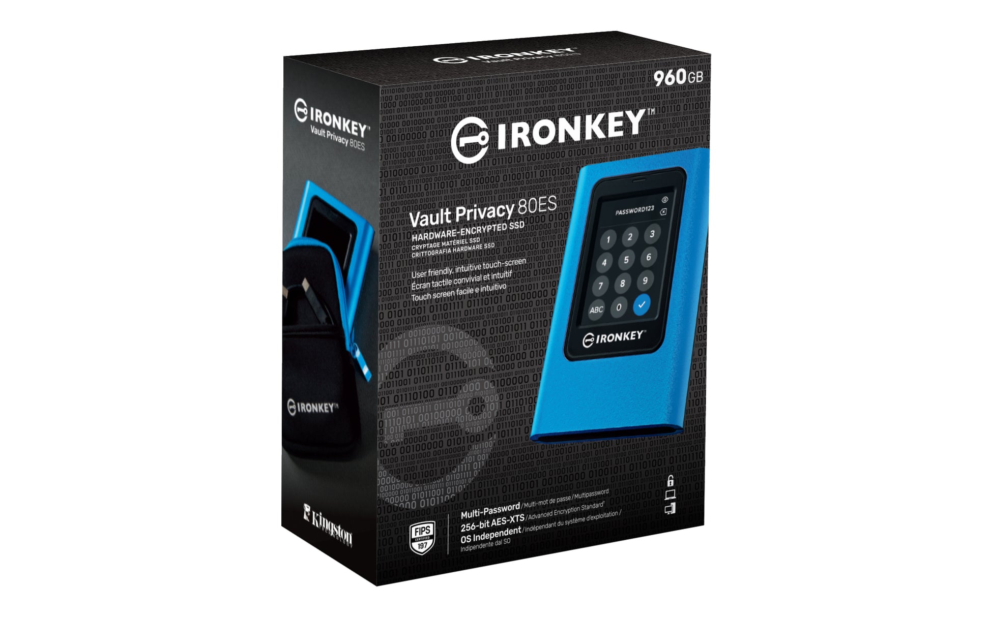Kingston Technology Kingston IronKey Vault Privacy 80 USB-Stick – 960 GB, USB 3.2, 250 MB/s Lesen, 250 MB/s Schreiben