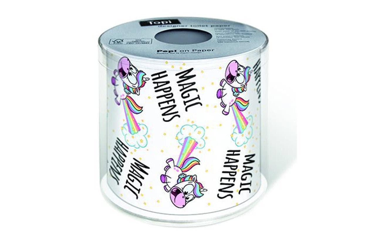 Paper + Design Motiv-Toilettenpapier – 3-lagig, Motiv Magic Happen – 200 Blatt/Rolle – 1 Rolle