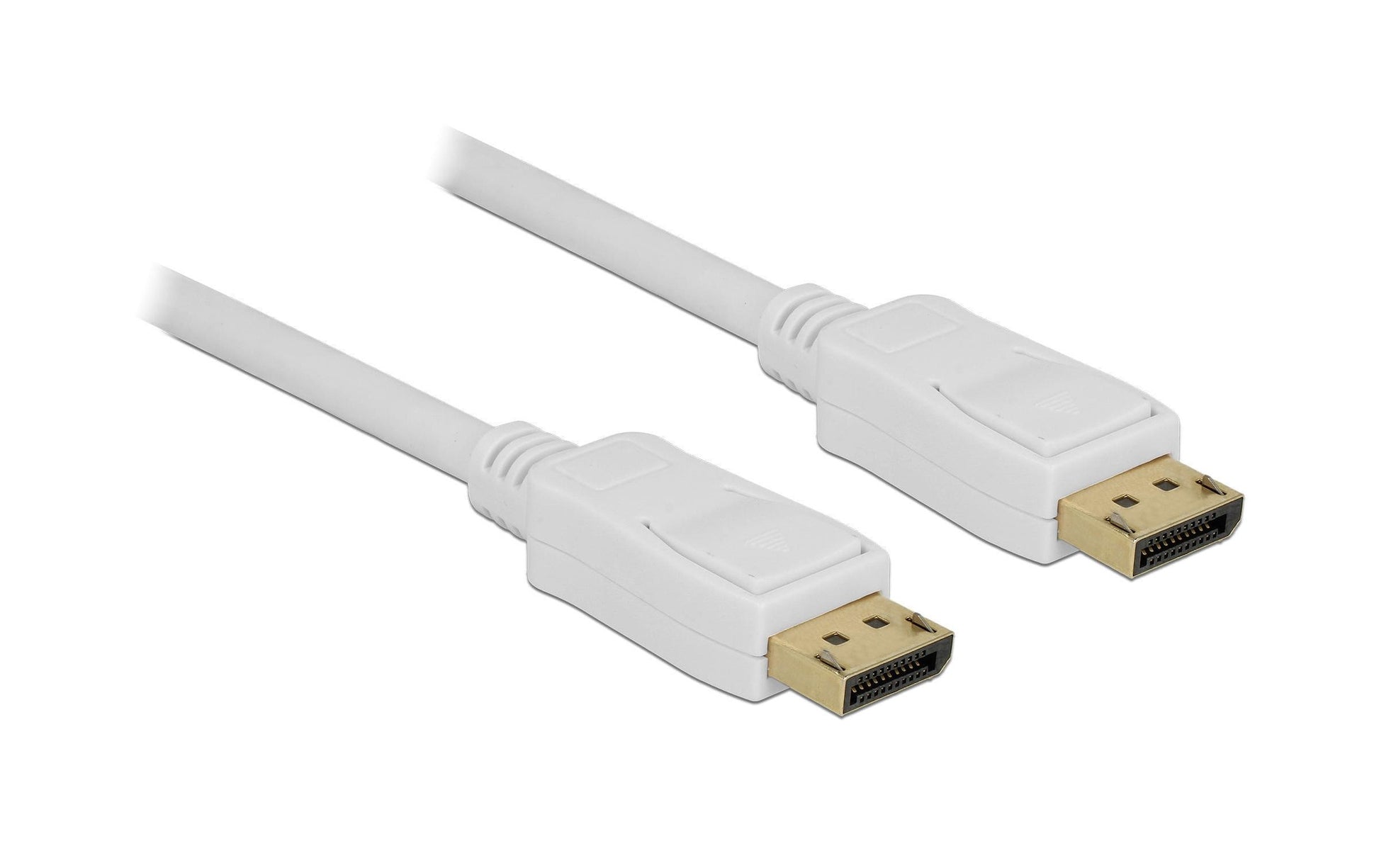 DeLOCK DisplayPort-Kabel 1.2 – 7 m, 4K @ 60 Hz, vergoldete Stecker, Weiss