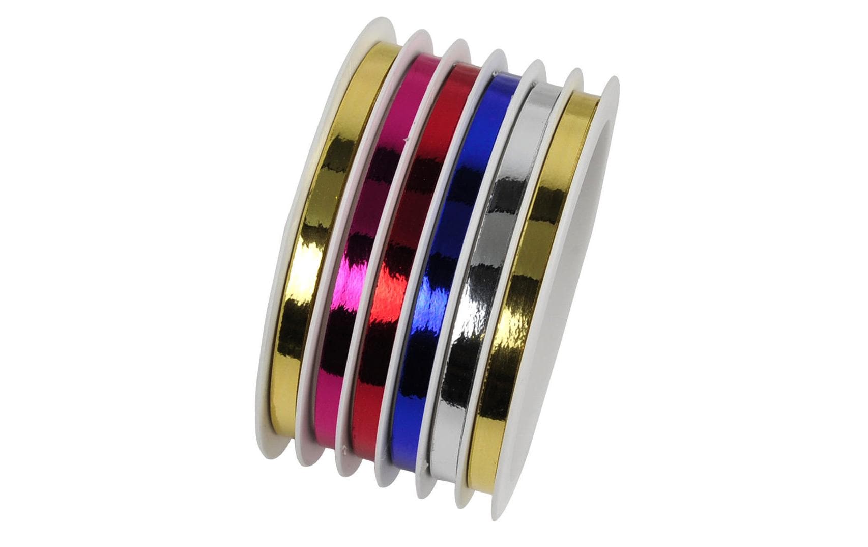 Goldina Bänder-Set Metallisiertes Kräuselband – 6 × 5 m, 5 mm