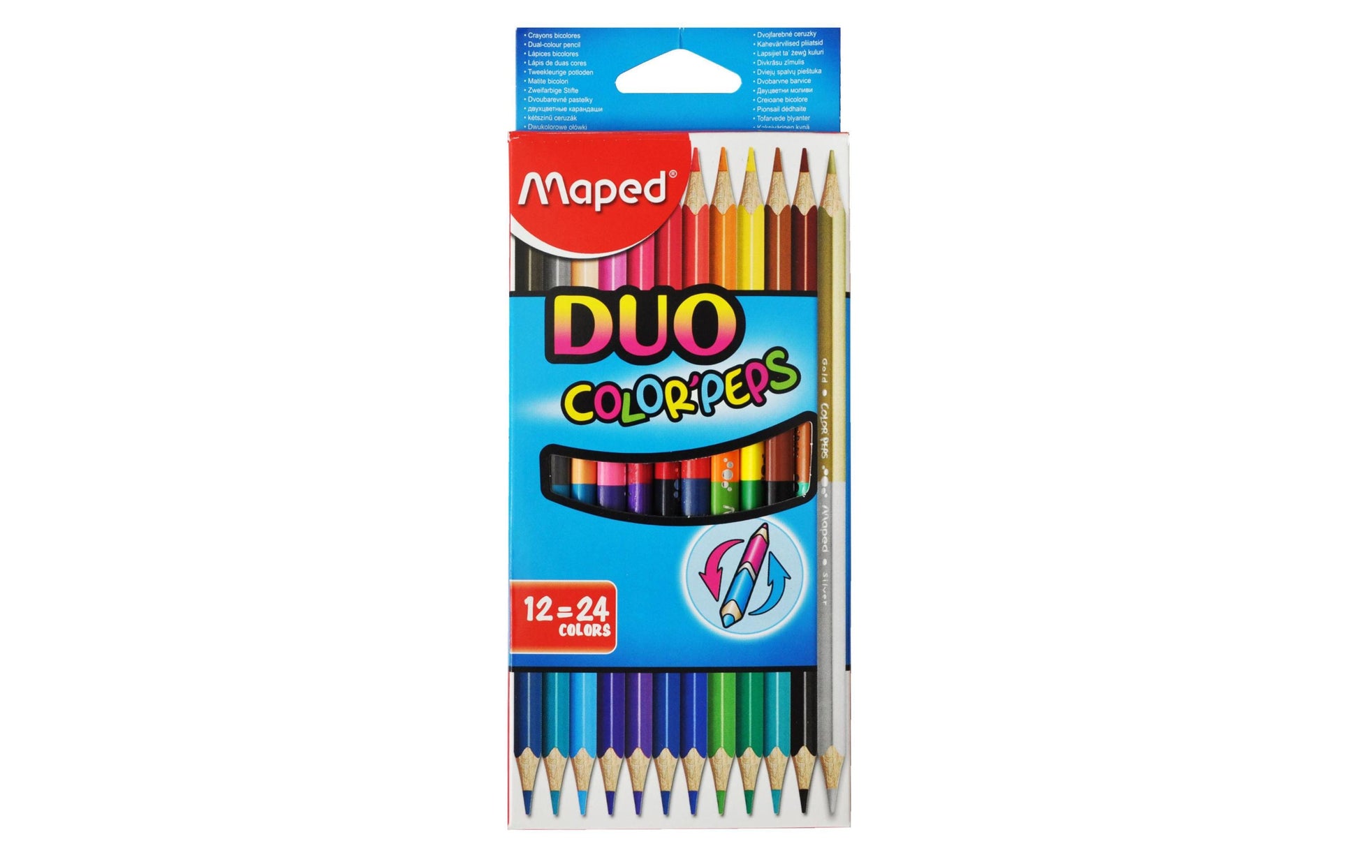 Maped Color Peps Farbstifte – 12 Duofarben, Karton