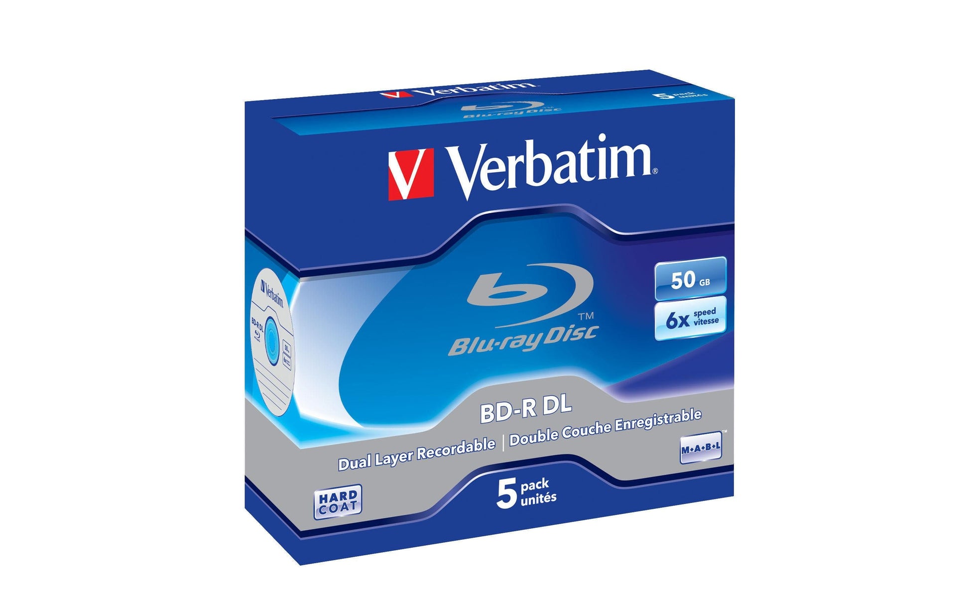 Verbatim BD-R 50 GB – 6×, Jewelcase, 5er Pack