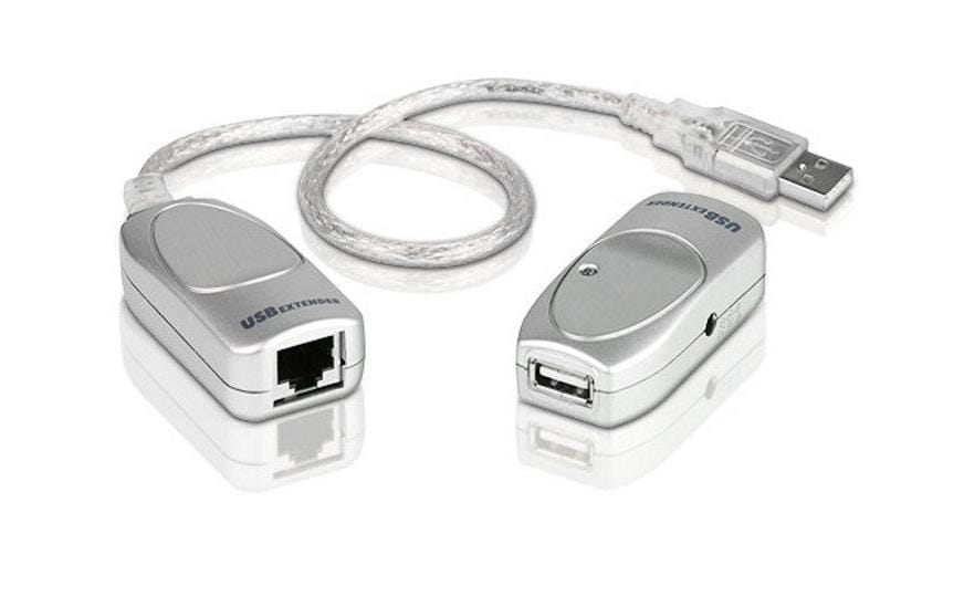 ATEN USB-Extender (USB auf RJ45) – USB 1.1 (12 Mbit/s) – 60 m – Cat-Extender – Silber – für Windows, Mac