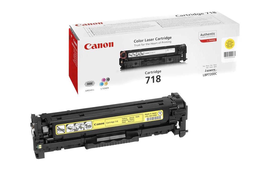 Canon Toner CRG-718 – gelb, 2900 Seiten – für Canon LBP-7200/LBP-7200 CDN/MF 8350 CDN und andere
