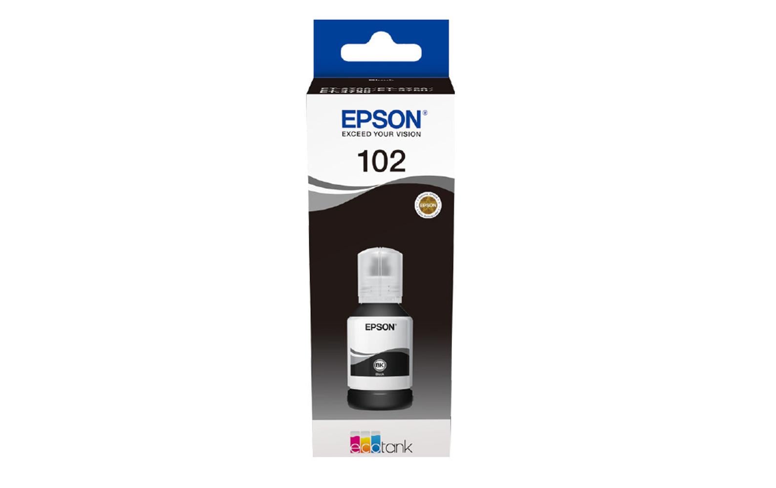 Epson Tintenpatrone 102, Schwarz, 7'500 Seiten – für Inkjetdrucker/Multifunktionsgeräte