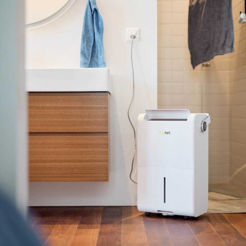 Ecofort Luftentfeuchter ecoQ 35L – 35 L/24 h, bis 85m², Tank 6 l, Hygrostat