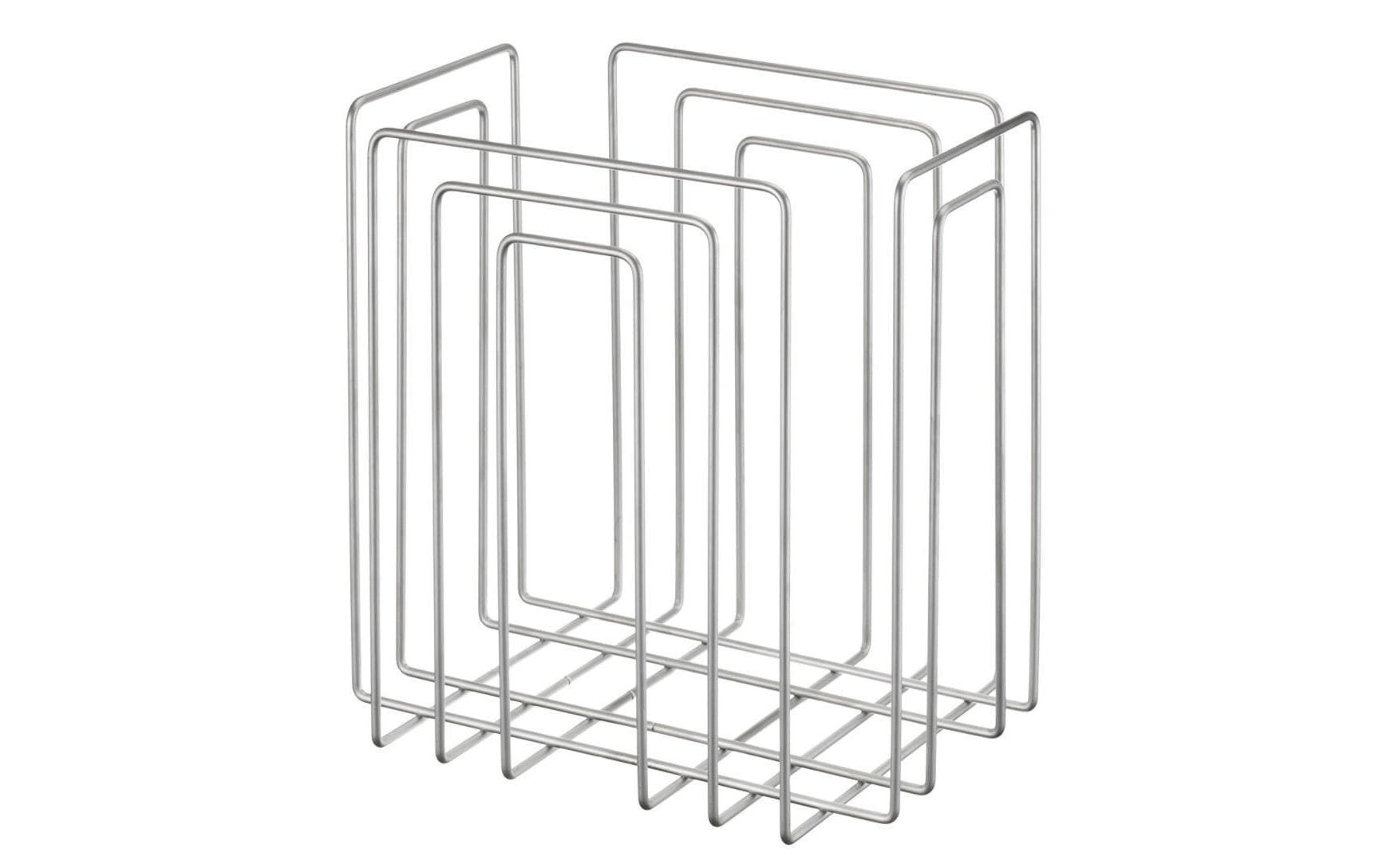 Merlo|t TMP Zeitungsständer bis A4 – Metall, silber – 370×370×270 mm