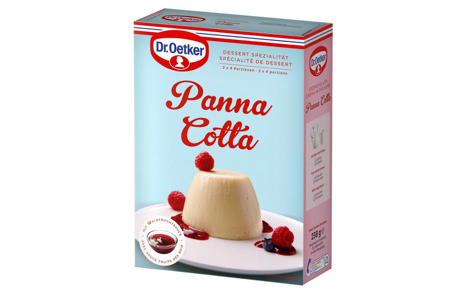 Dr. Oetker Panna Cotta – Dessertmischung, 1 Stück, 238 g