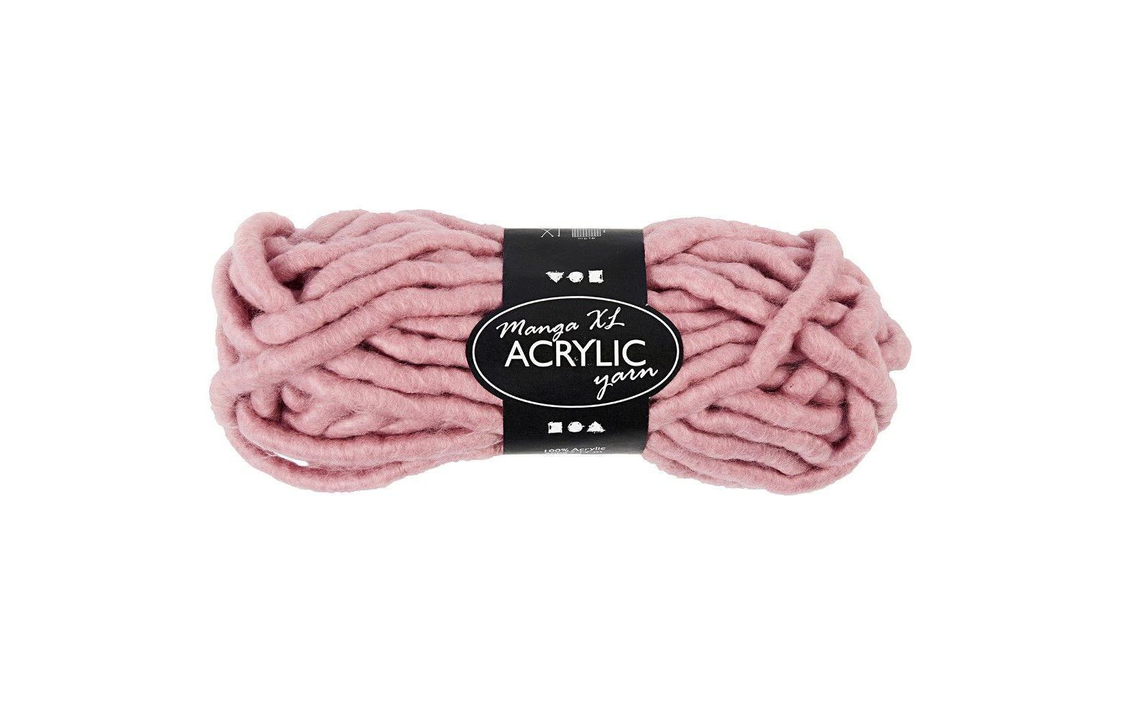 Creativ Company Acrylwolle XL Wolle Rosa – 200 g, 17 m, Polyacryl, Nadel 20 mm, 1 Stk.