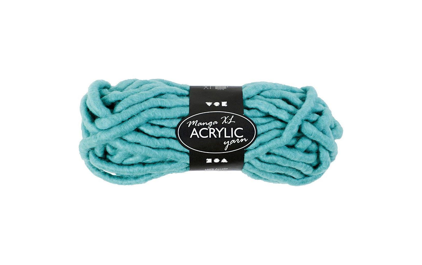 Creativ Company Acrylwolle XL Garn Türkis – Acryl, 200 g, 17 m, Nadel 20 mm, 1 Stk.