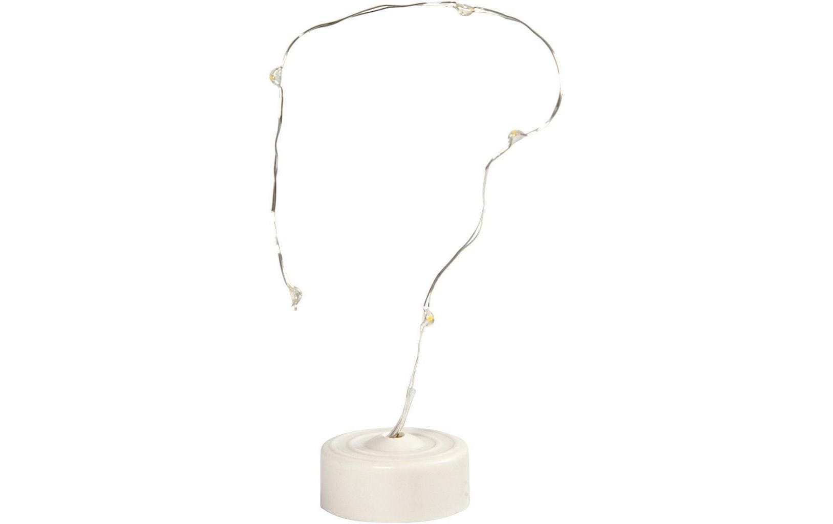Creativ Company Lichterkette – Starterset, 27 cm, Warmweiss, batteriebetrieben (CR2032), 5 Lampen