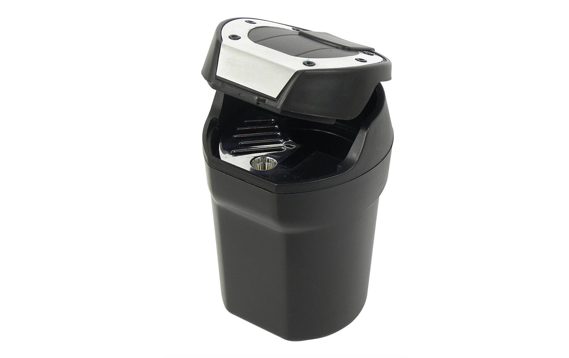 HP Autozubehör Aschenbecher – 75×105×65 mm – schwarz/weiss, Kunststoff
