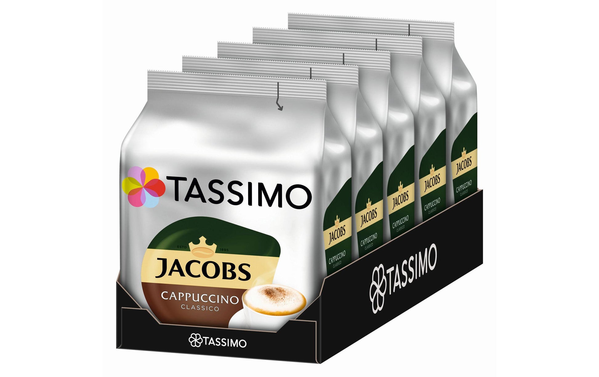 Tassimo Kaffeekapseln Jacobs Cappuccino – für Tassimo – 40 Kapseln
