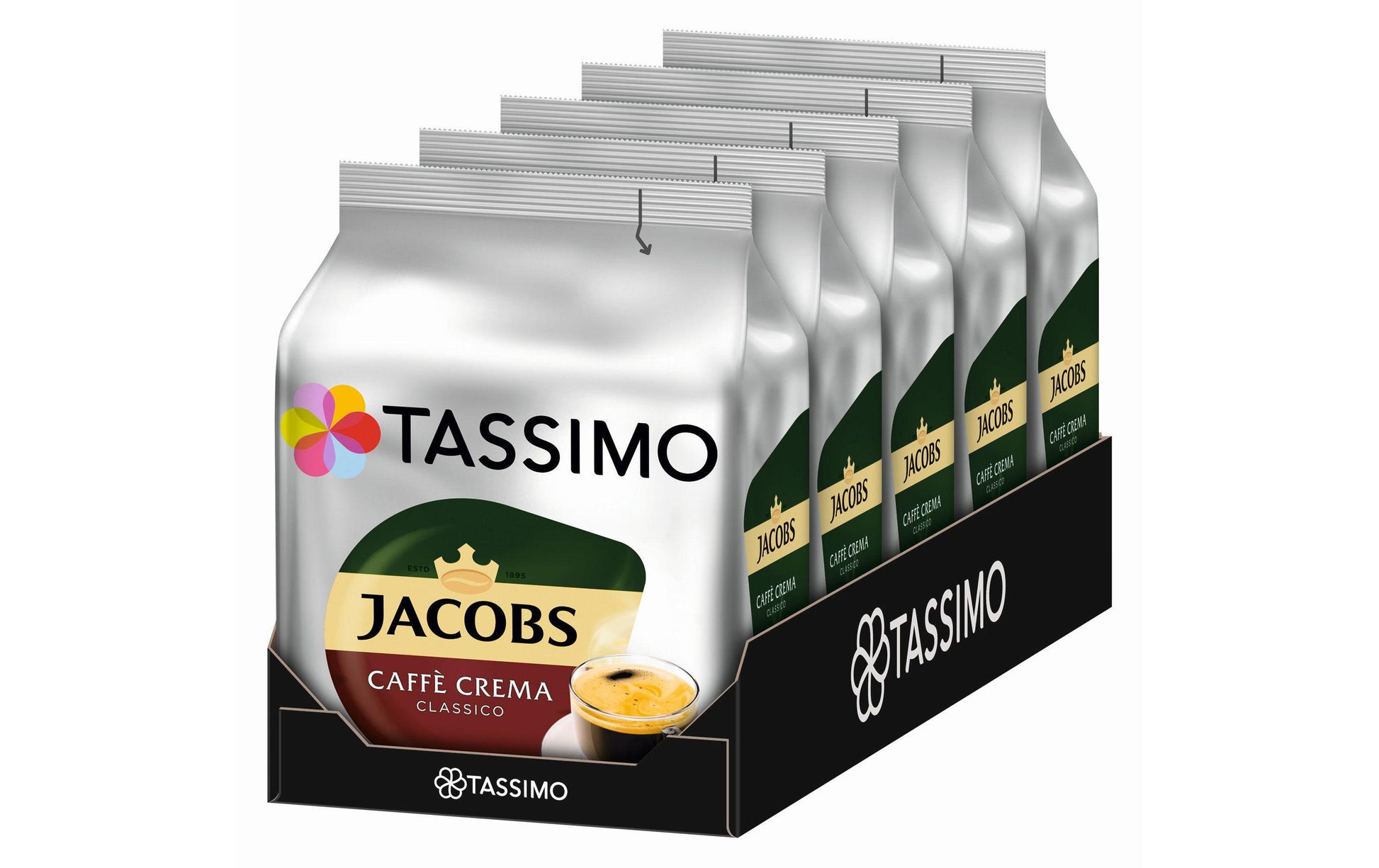 TASSIMO Jacobs Kaffeekapseln Caffè Crema Classico – für Tassimo – Intensität 4 – 80 Kapseln
