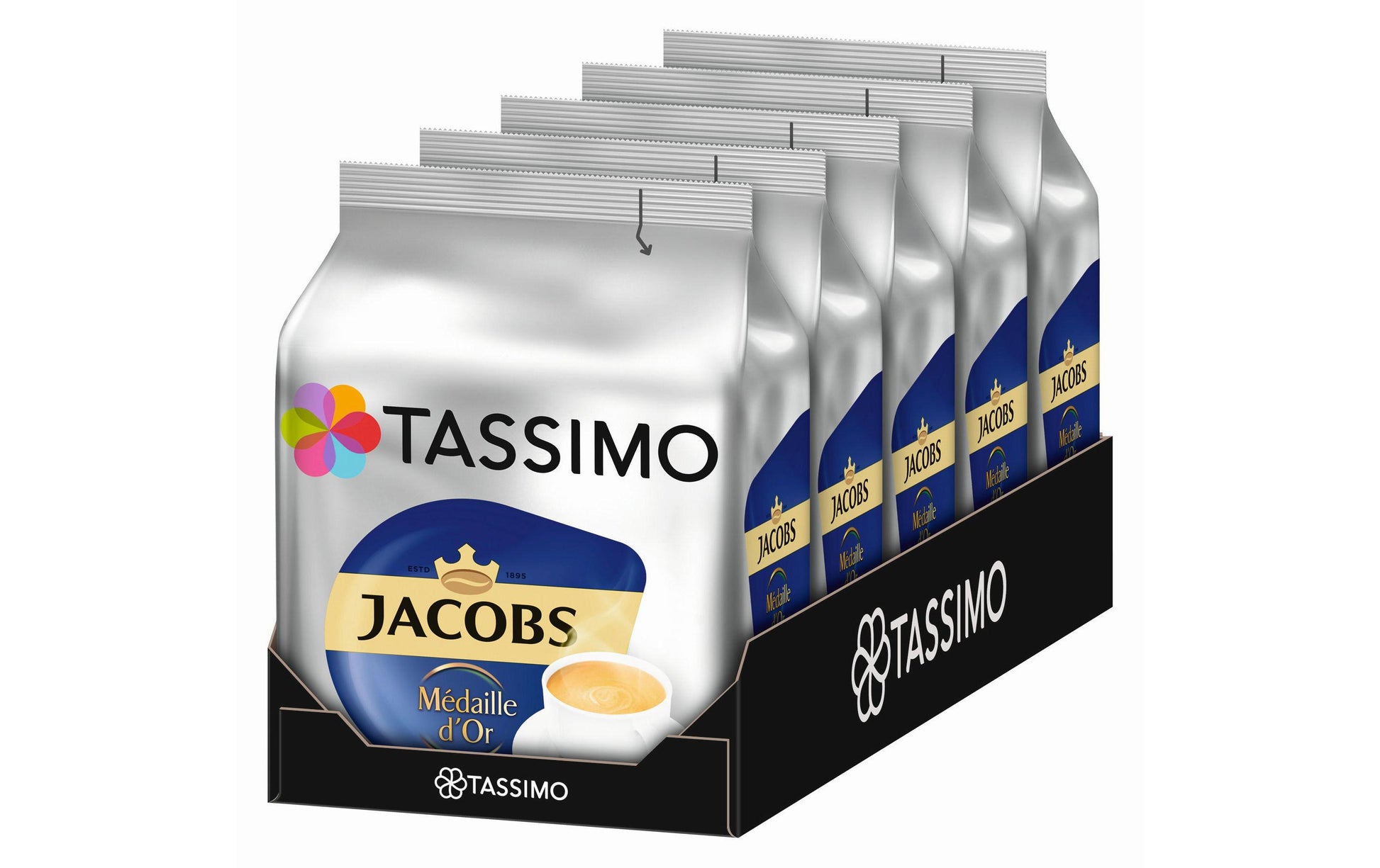 TASSIMO Jacobs Kaffeekapseln Médaille d'Or Café Crème – für Tassimo – Intensität 3 – 80 Kapseln