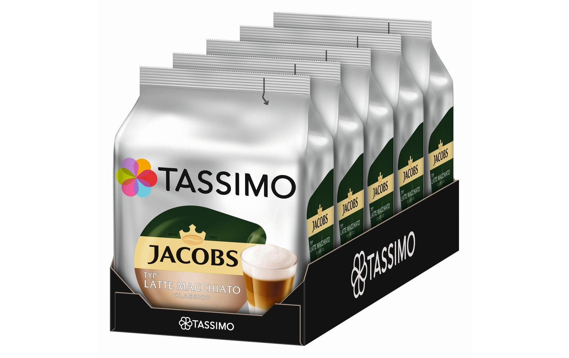 TASSIMO Jacobs Kaffeekapseln Latte Macchiato – für Tassimo – 40 Kapseln