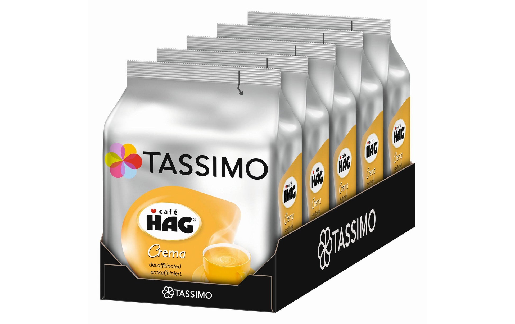 Tassimo Kaffeekapseln Café HAG Crema – für T DISC – Intensität 3 – entkoffeiniert – 80 Kapseln
