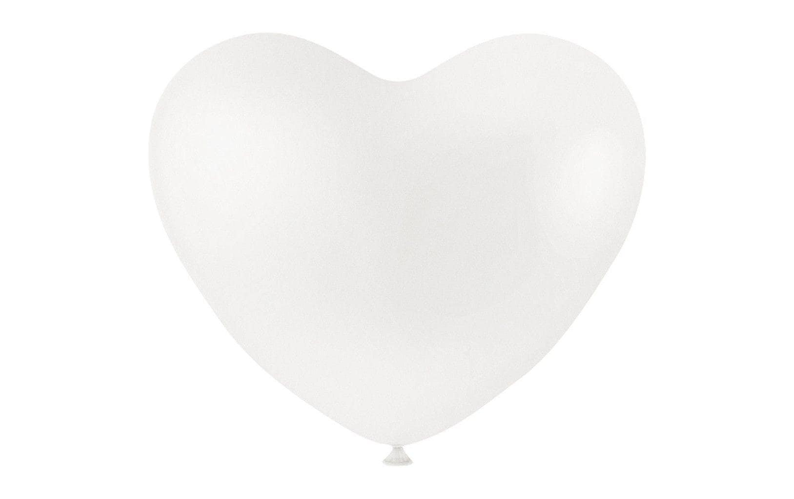 Creativ Company Herzluftballons – Weiss – Ø 23 cm – Latex – 8 Stk