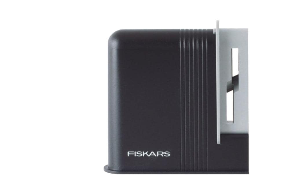 Fiskars Schere 10,0 cm, für Rechts- und Linkshänder – Edelstahl, 2 Schleifräder, schwarz