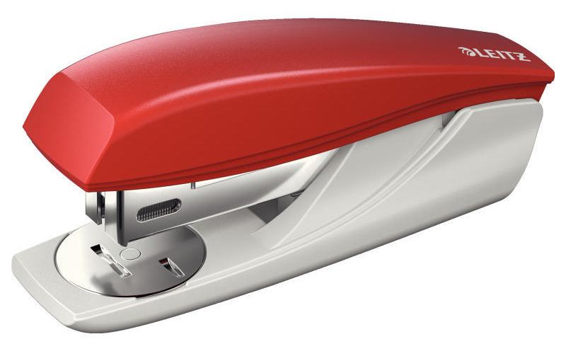 Leitz NeXXt 5501 – Hefter, 25 Blatt, für 24/6, 26/6, Integrierter Heftklammernentferner, Einlegetiefe 35 mm, Rot