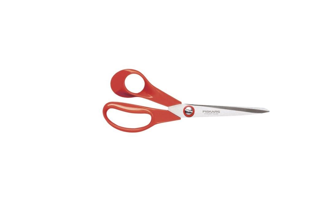 Fiskars Universalschere Classic – 21 cm, Edelstahl, für Linkshänder, Silber