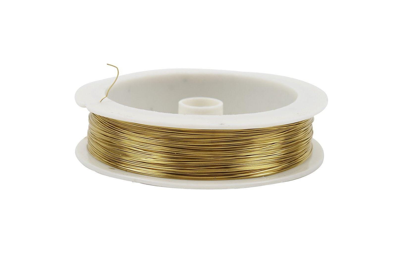 Creativ Company Blumendraht, Messing, Gold, Ø 0,3 mm × 70 m, 51734