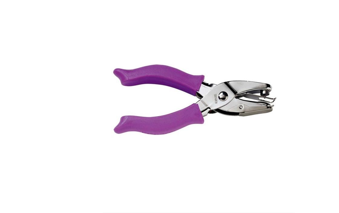 Fiskars 1003817/2351 – Motivstanzer Kreis, Ø 3,2 mm, Violett, Silber