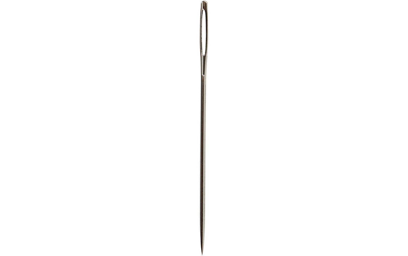 Creativ Company Sticknadel Chenille-Nadel – Nr. 20, 43 mm, Silber, 25 Stück, für Handnähen