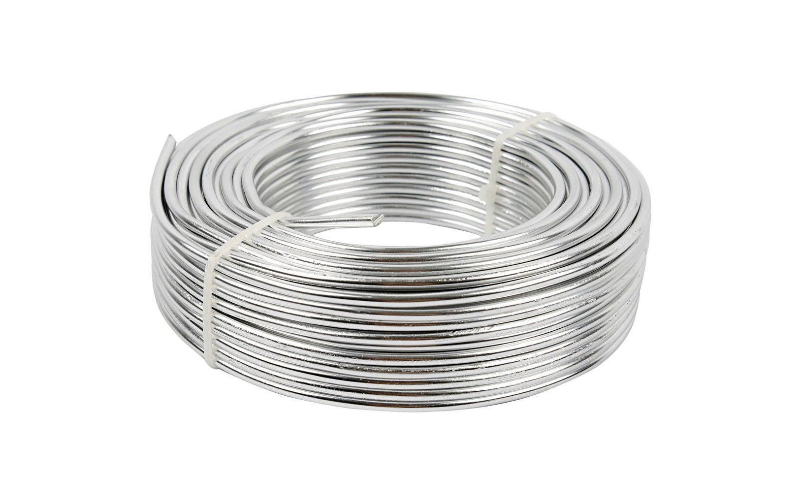 Creativ Company Aluminiumdraht, Silber, Ø 3 mm × 29 m