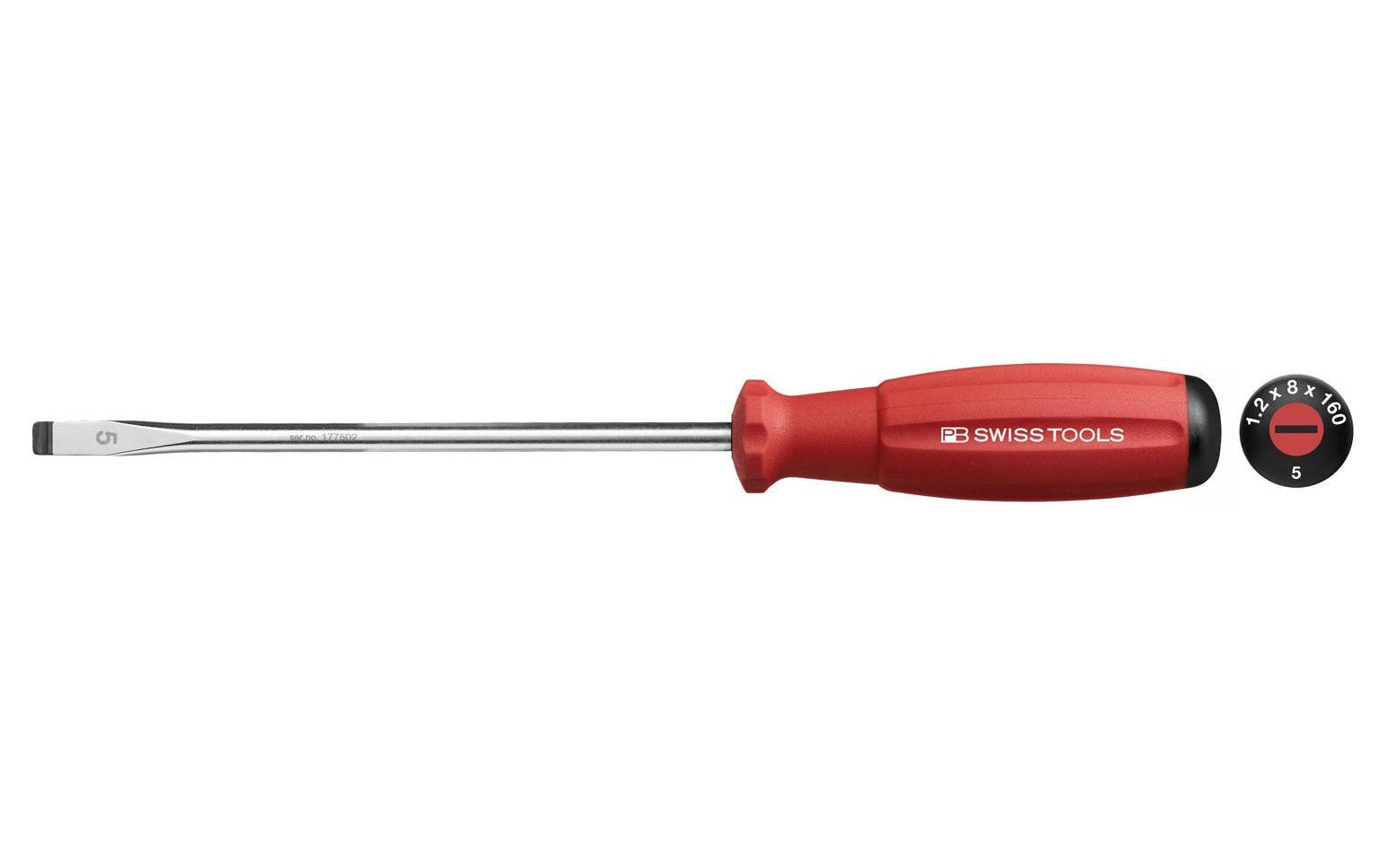 PB Swiss Tools SwissGrip – Schraubenzieher-Set SL 5 mm, 1-teilig – PB 8100-5-160